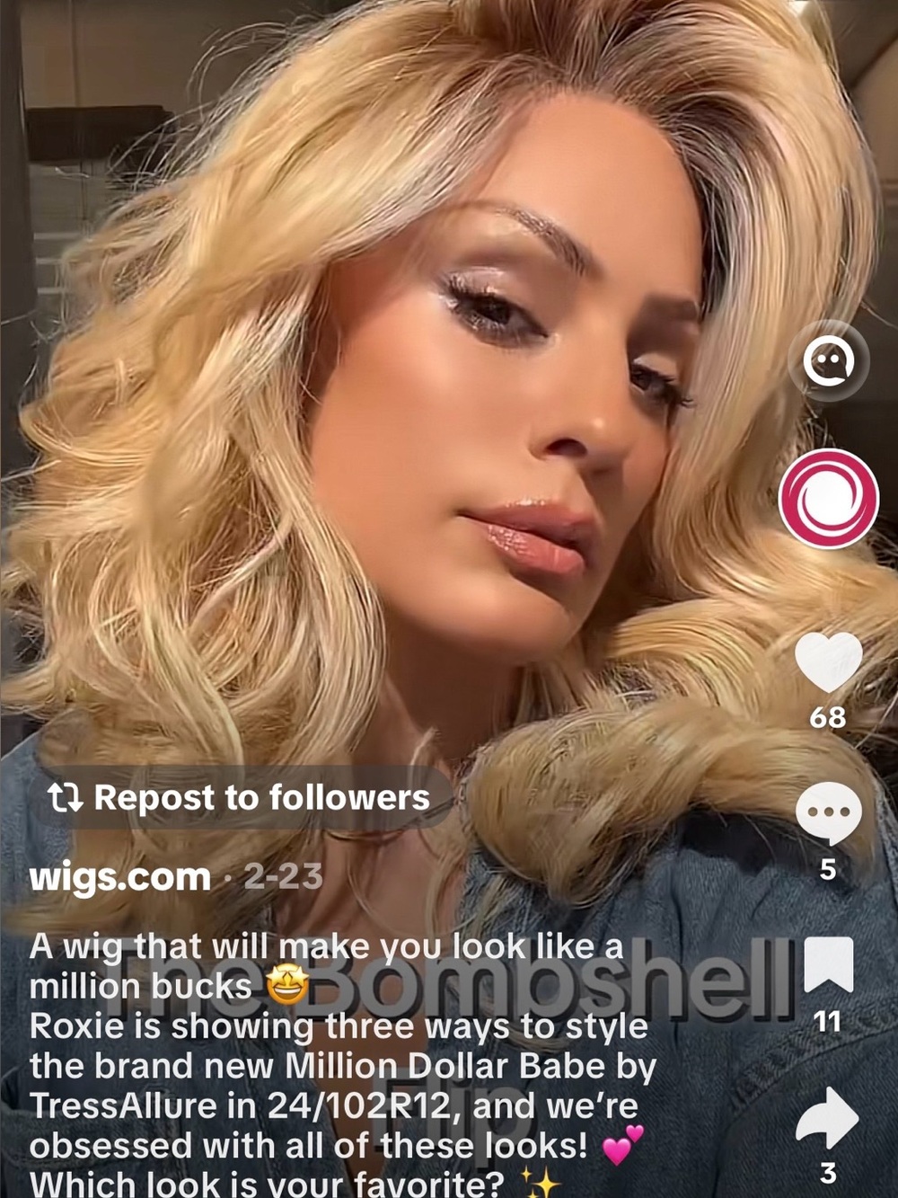 Allure Million Dollar Babe Wig - Light Blonde